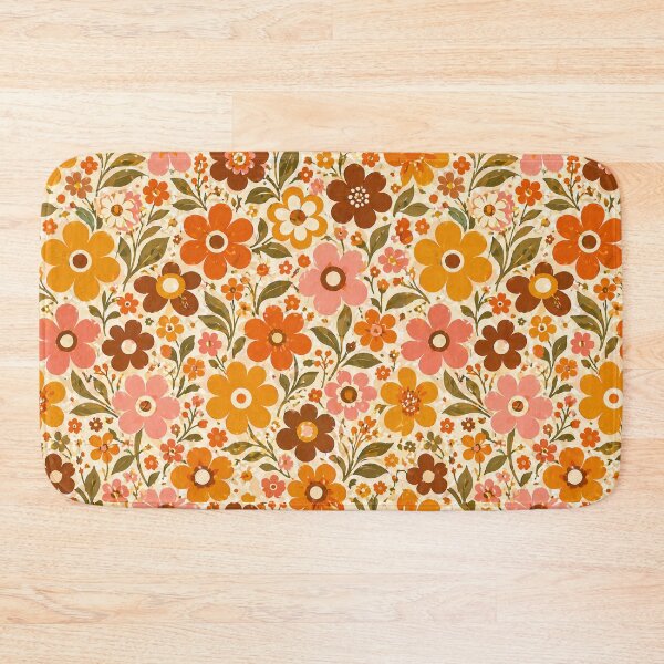 Item preview, Retro 70s Floral Pattern – Groovy Vintage Flower Power Design designed and sold by Creativeeworld777.