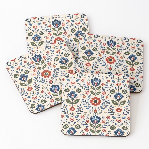 Item preview, Scandinavian Folk Floral Pattern – Nordic Decorative Flower Design designed and sold by Creativveworrld03.