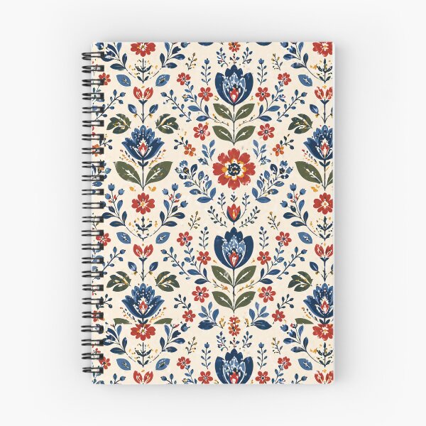 Item preview, Scandinavian Folk Floral Pattern – Nordic Decorative Flower Design designed and sold by Creativeeworld777.