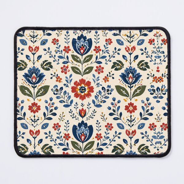 Item preview, Scandinavian Folk Floral Pattern – Nordic Decorative Flower Design designed and sold by Creativeeworld777.