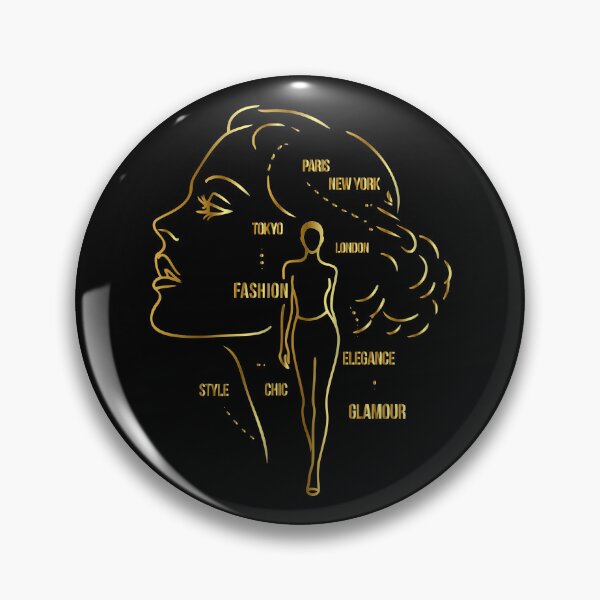 Item preview, Gold Noir Fashion Profile: Double Exposure Silhouette Art designed and sold by MalisoStickers.