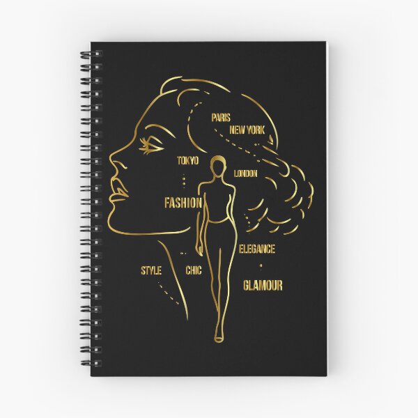 Item preview, Gold Noir Fashion Profile: Double Exposure Silhouette Art designed and sold by MalisoStickers.