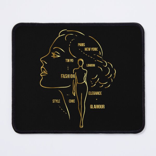Item preview, Gold Noir Fashion Profile: Double Exposure Silhouette Art designed and sold by MalisoStickers.