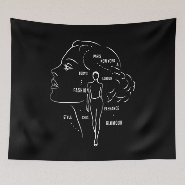 Item preview, Silver Noir Fashion Profile: Double Exposure Silhouette Art designed and sold by MalisoStickers.