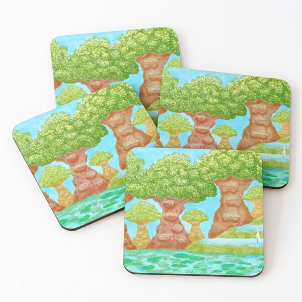 Item preview, Water Lily Tree Village designed and sold by greenPQBstudio.