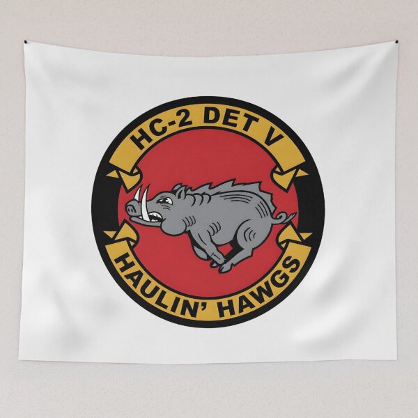 Item preview, Official Insignia of US Navy Helicopter Combat Support Squadron 2 (HC-2), Detachment V "Haulin' Hawgs" designed and sold by CharlieDesings.