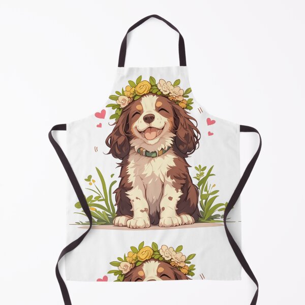 Item preview, Cute Brittany Spaniel with a flower crown designed and sold by MendaciousMina.