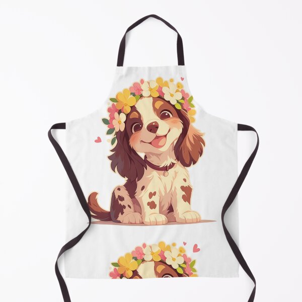 Item preview, Cute Brittany Spaniel with a flower crown designed and sold by MendaciousMina.