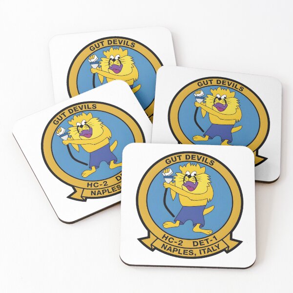 Item preview, Official Insignia of US Navy Helicopter Combat Support Squadron 2 (HC-2), Detachment 1 "Gut Devils" – Naples, Italy designed and sold by CharlieDesings.