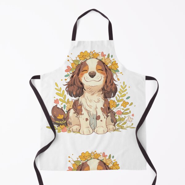 Item preview, Cute Brittany Spaniel with a flower crown designed and sold by MendaciousMina.