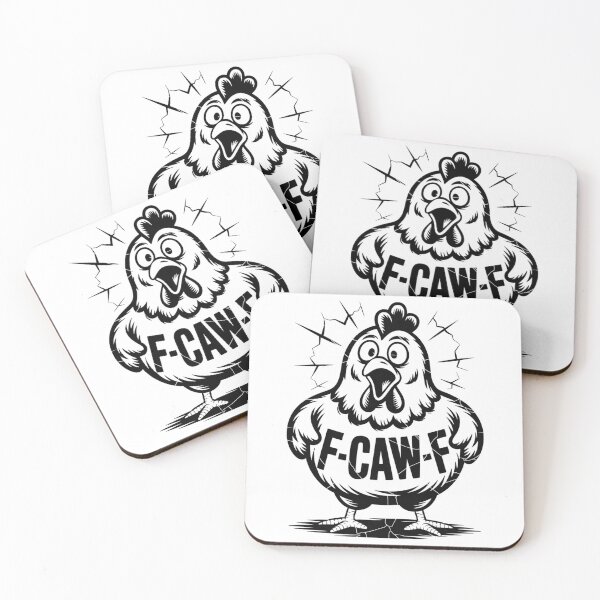 Item preview, Outraged Cartoon Chicken Linocut Print designed and sold by Bloomkept.