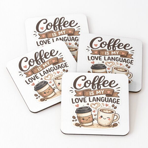 Artikelvorschau, „Kaffee ist meine Liebe“-Aufkleber – süßes Geschenk für Kaffeeliebhaber, lustiger Kaffeespruch, ästhetischer Aufkleber entworfen und verkauft von StickoStore.