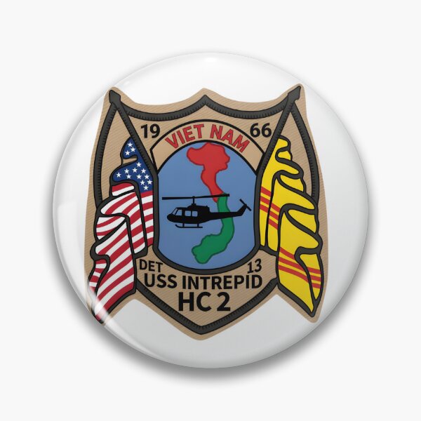 Item preview, Commemorative Deployment Patch of US Navy Helicopter Combat Support Squadron 2 (HC-2), Detachment 13 – USS Intrepid (CVS-11), Vietnam 1966 designed and sold by CharlieDesings.
