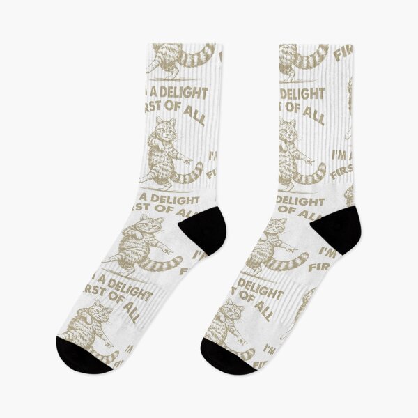 Item preview, First Of All I'm A Delight Sarcastic Cat Meme For Women Men designed and sold by KAWKAW-DRHM.