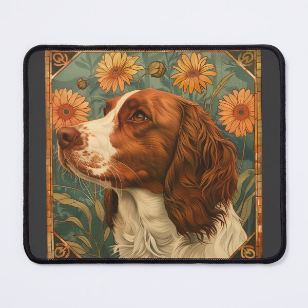 Item preview, Art nouveau Brittany Spaniel  designed and sold by MendaciousMina.