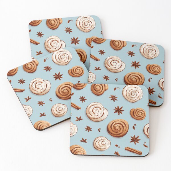Item preview, Cinnamon Roll Star Anise Spice Baking Pattern designed and sold by NicolasGlowArt.