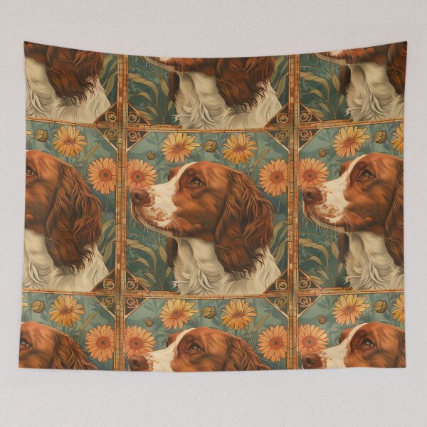 Item preview, Art nouveau Brittany Spaniel  designed and sold by MendaciousMina.