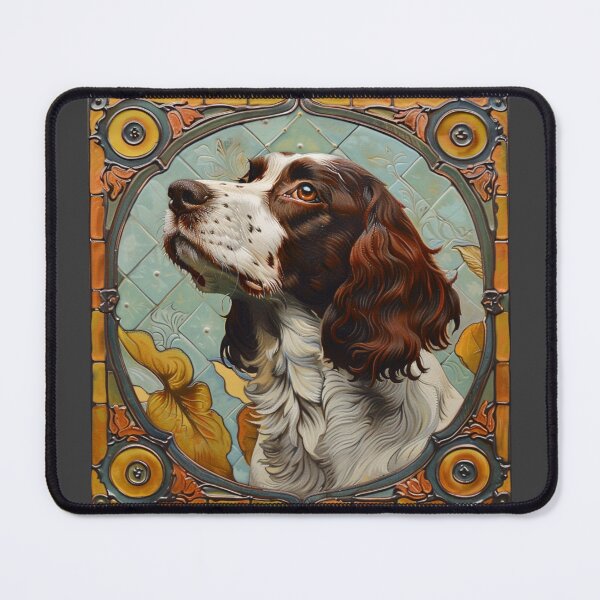 Item preview, Art nouveau Brittany Spaniel  designed and sold by MendaciousMina.