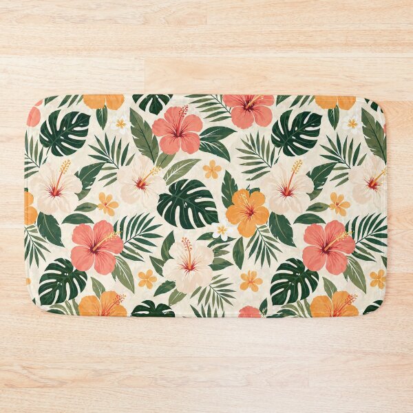 Item preview, Minimal Tropical Floral Pattern – Modern Hibiscus Leaf Design designed and sold by Creativeeworld777.