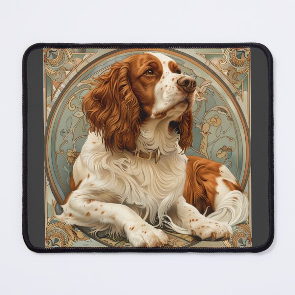 Item preview, Art nouveau Brittany Spaniel  designed and sold by MendaciousMina.
