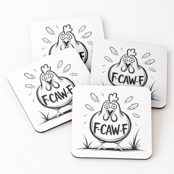 Item preview, Shocked Cartoon Chicken Minimalist Line Art designed and sold by Bloomkept.