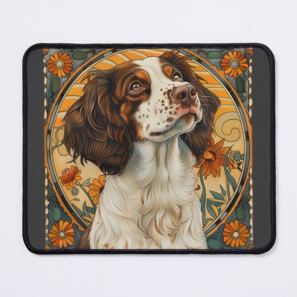 Item preview, Art nouveau Brittany Spaniel  designed and sold by MendaciousMina.