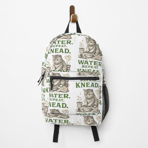 Item preview, Knead Water Repeat Funny Gardener Cat Gardening Meme Women designed and sold by KAWKAW-DRHM.