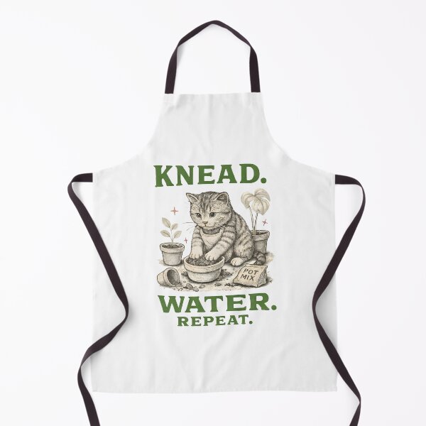Item preview, Knead Water Repeat Funny Gardener Cat Gardening Meme Women designed and sold by KAWKAW-DRHM.