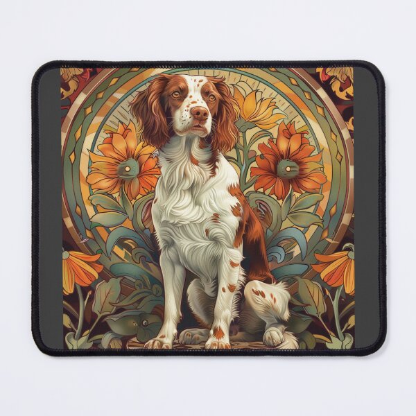 Item preview, Art nouveau Brittany Spaniel  designed and sold by MendaciousMina.