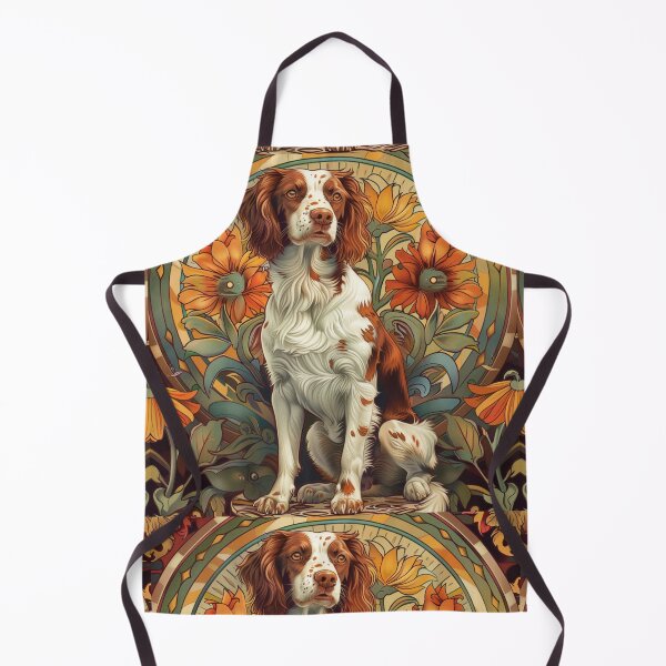 Item preview, Art nouveau Brittany Spaniel designed and sold by MendaciousMina.