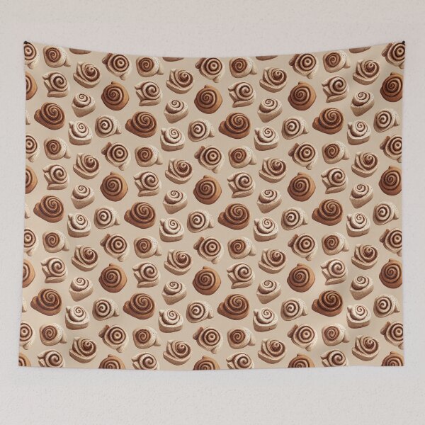 Item preview, Cinnamon Roll Pattern Sweet Pastry Baked Goods Design designed and sold by NicolasGlowArt.