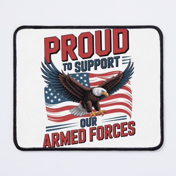 Item preview, Proud to Support Our Armed Forces — Eagle American Flag Shirt V2 designed and sold by DarylWelsh2024.