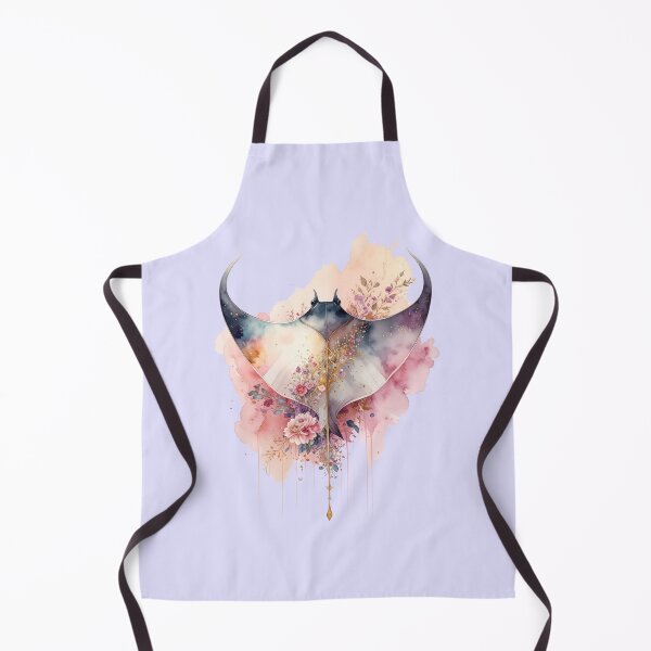 Item preview, Romantic floral watercolor manta ray botanical roses ocean art luxury print designed and sold by icemanphotos.