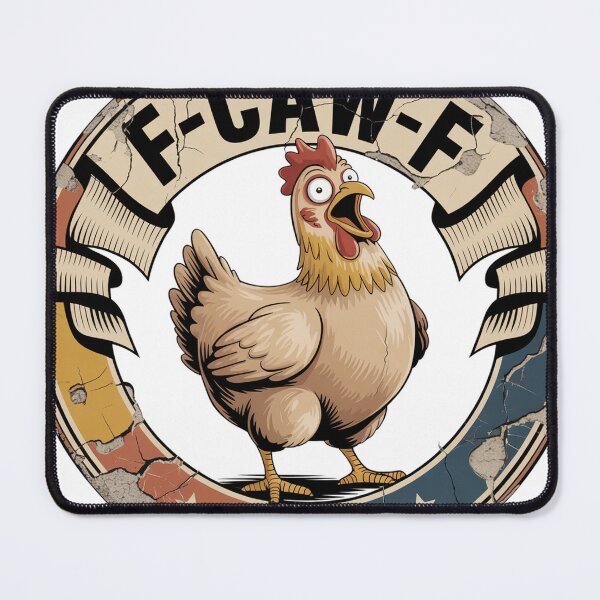 Item preview, Vintage Badge Shocked Cartoon Chicken Outrage designed and sold by Bloomkept.