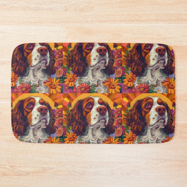 Item preview, Flower power Brittany Spaniel  designed and sold by MendaciousMina.