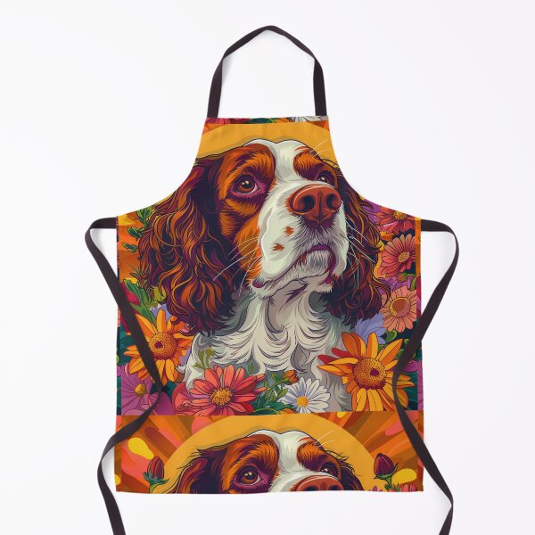 Item preview, Flower power Brittany Spaniel designed and sold by MendaciousMina.