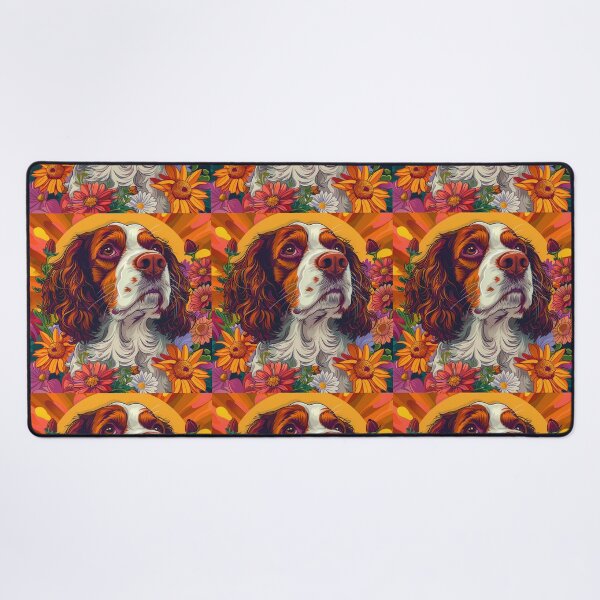 Item preview, Flower power Brittany Spaniel  designed and sold by MendaciousMina.
