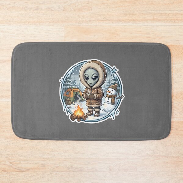 Item preview, Grey Alien Camping In The Snow designed and sold by Sunkhung.