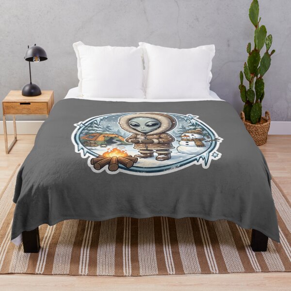 Item preview, Grey Alien Camping In The Snow designed and sold by Sunkhung.