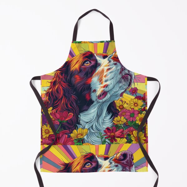 Item preview, Flower power Brittany Spaniel designed and sold by MendaciousMina.