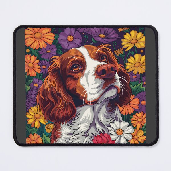Item preview, Flower power Brittany Spaniel  designed and sold by MendaciousMina.