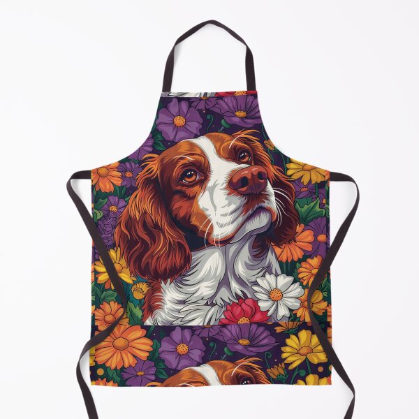 Item preview, Flower power Brittany Spaniel designed and sold by MendaciousMina.