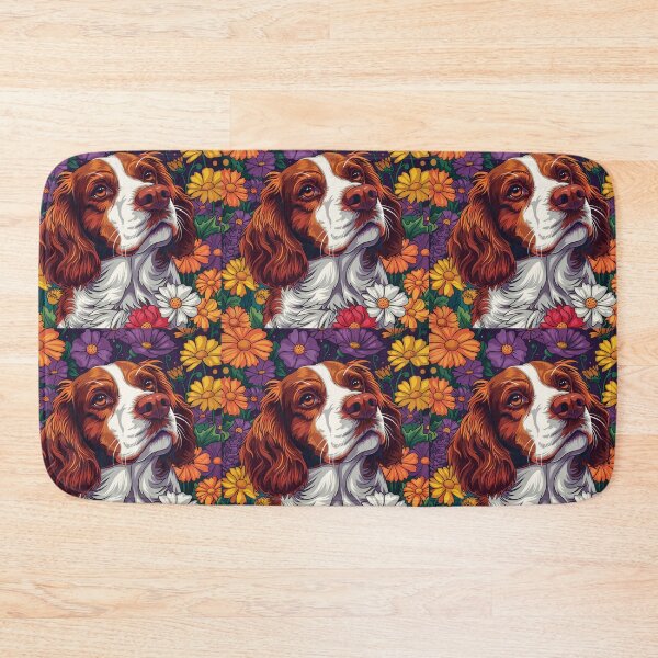 Item preview, Flower power Brittany Spaniel  designed and sold by MendaciousMina.