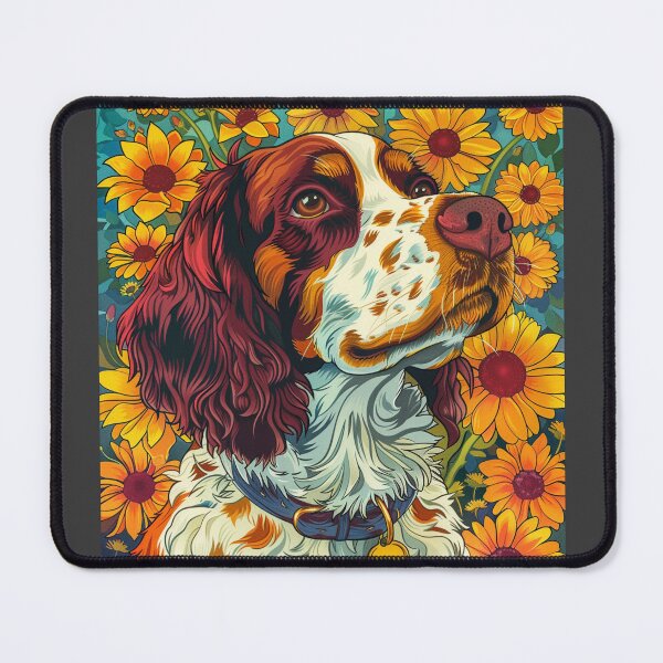 Item preview, Flower power Brittany Spaniel  designed and sold by MendaciousMina.