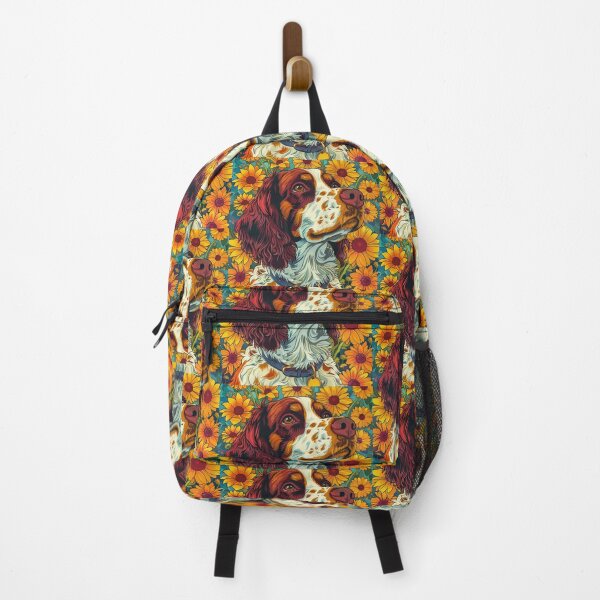 Item preview, Flower power Brittany Spaniel designed and sold by MendaciousMina.