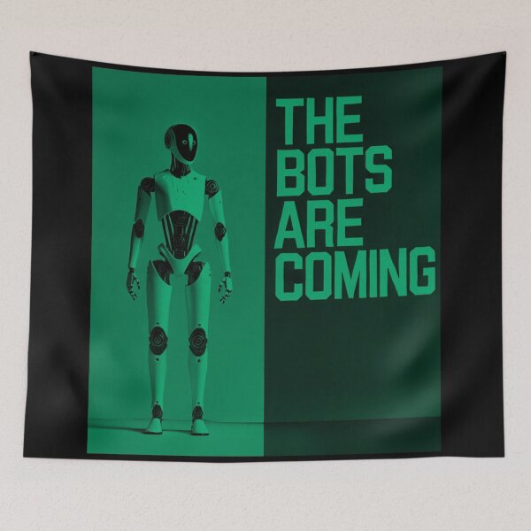 Item preview, Robot The Bots Are Coming AI Sci Fi Futuristic Android AI Tech Graphic Tee designed and sold by TEEJAMBOREE.