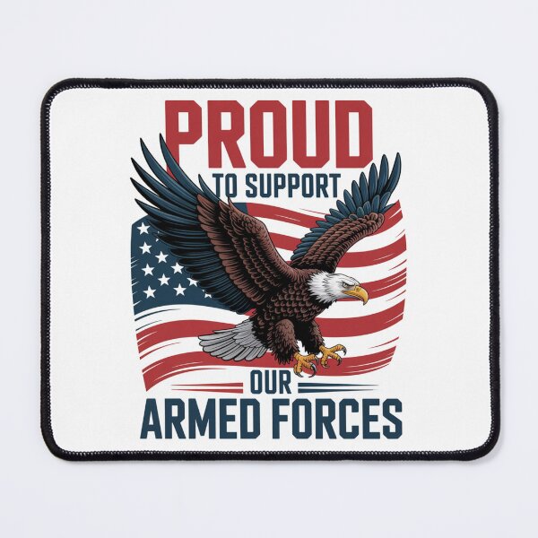 Item preview, Proud to Support Our Armed Forces — Eagle American Flag Shirt V3 designed and sold by DarylWelsh2024.