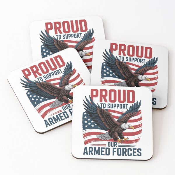 Item preview, Proud to Support Our Armed Forces — Eagle American Flag Shirt V3 designed and sold by DarylWelsh2024.