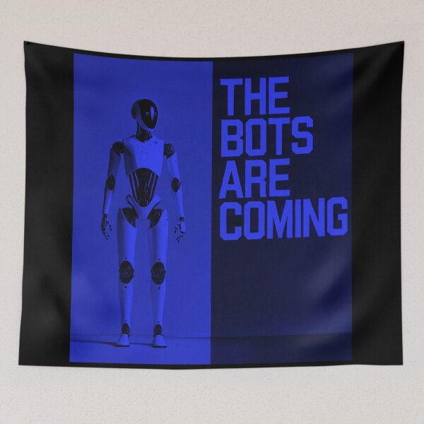 Item preview, Robot The Bots Are Coming AI Sci Fi Futuristic Android AI Tech Graphic Tee designed and sold by TEEJAMBOREE.