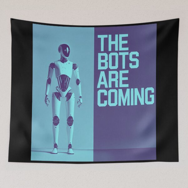 Item preview, Robot The Bots Are Coming AI Sci Fi Futuristic Android AI Tech Graphic Tee designed and sold by TEEJAMBOREE.